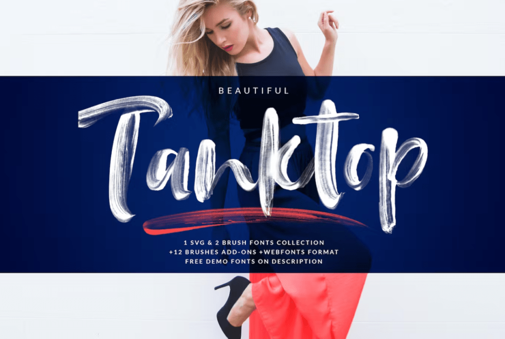 Шрифт Tanktop SVG + Webfonts & Brush Fonts