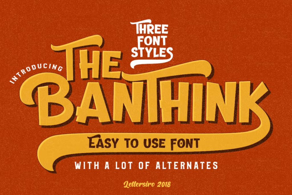 Шрифт The Banthink - Retro Font