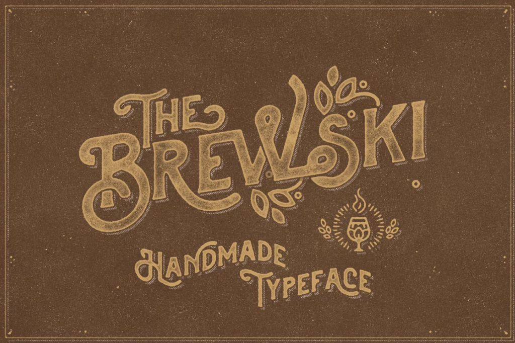 Шрифт The Brewski - Textured Typeface