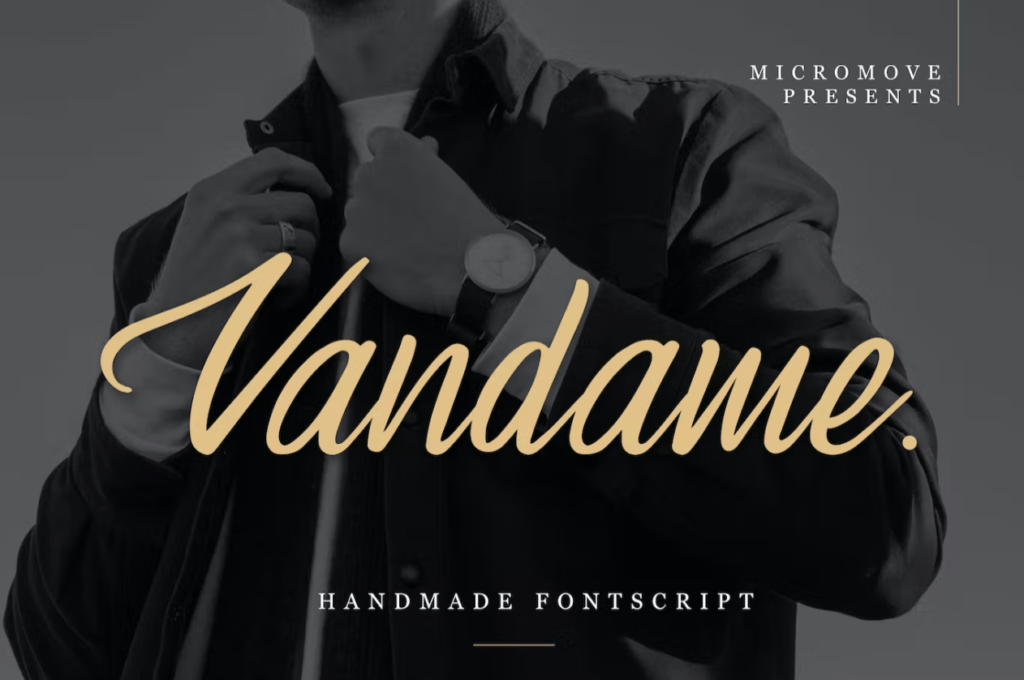 Шрифт Vandame - Fontscript