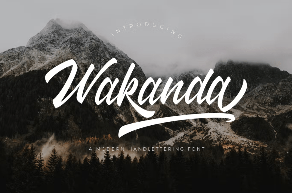 Шрифт Wakanda Script Business Font