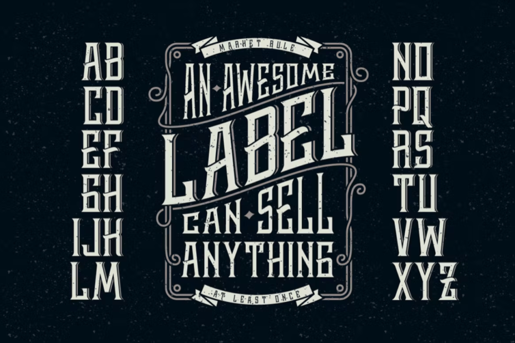 Шрифт Whiskey label font