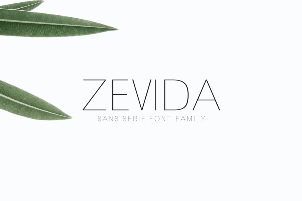 Шрифт Zevida Sans Serif Font Family